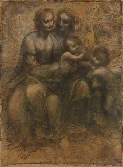 Maagd en kind met St. Anne en Johannes de Doper Leonardo da Vinci